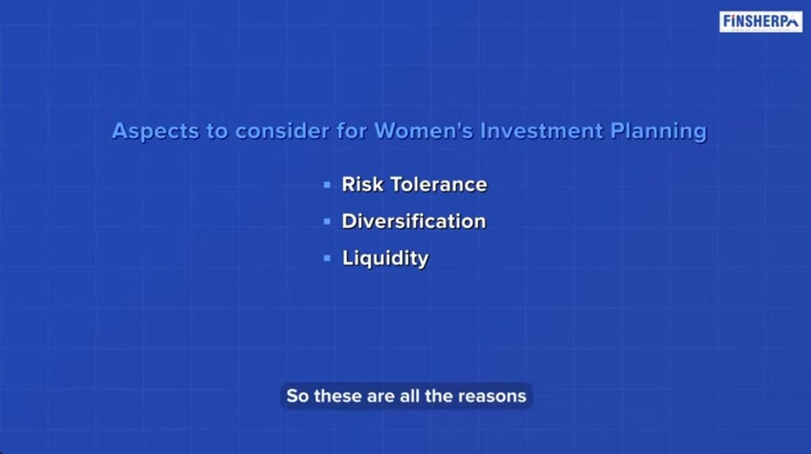 Aspects to consider for women’s investment planning - Finsherpa
